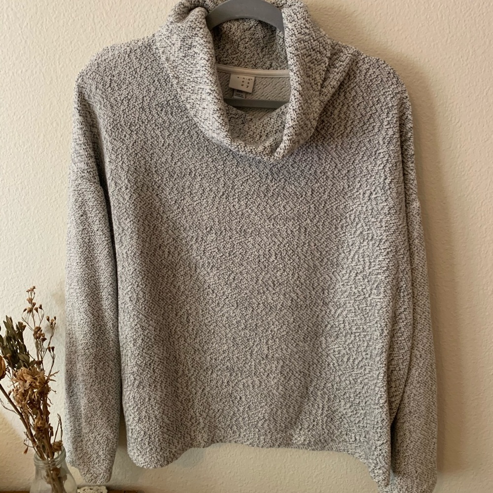heather gray cowel neck sweater